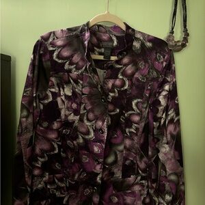 Blazer by Chico’s size 1 color purple and black